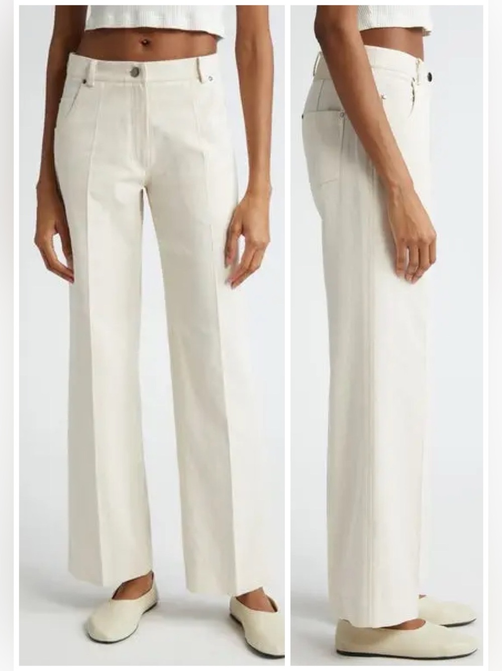 Gia Studios Cotton Linen Wide Leg Pants Cream